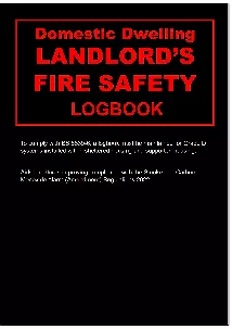Landlords Fire Safety Logbook - Domestic Dwelling