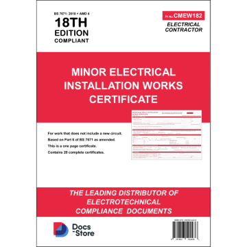 Minor Electrical InstallationWorks Certificates BS 7671: 2018+A4:2026